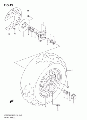 FRONT WHEEL (MODEL K2 / K3)