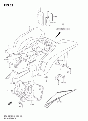 REAR FENDER (MODEL K3 / K4)