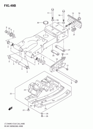 REAR SWINGING ARM (MODEL K4 / K5 / K6 / K7)