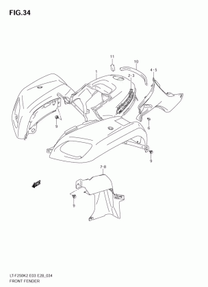 FRONT FENDER (MODEL K2 / K3)