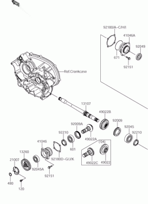 FRONT BEVEL GEAR