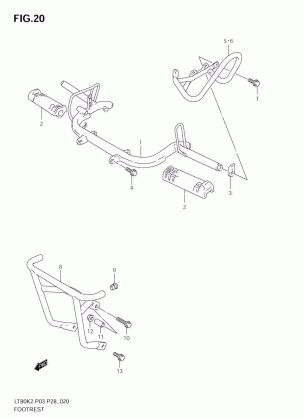 FOOTREST (MODEL K2 / K3 / K4 / K5 / K6 P3)