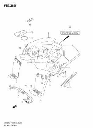 REAR FENDER (MODEL K5 / K6)