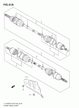 FRONT DRIVE SHAFT (MODEL K5 / K6 / K7)