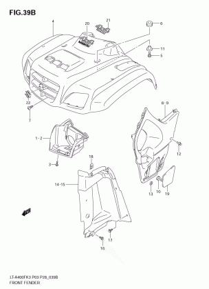 FRONT FENDER (MODEL K5 / K6 / K7)