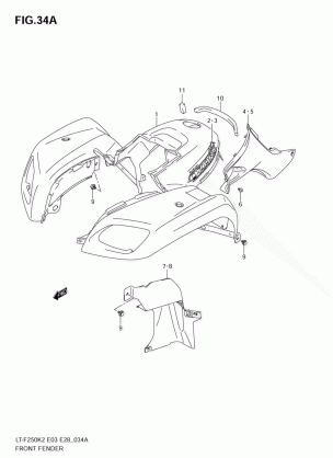 FRONT FENDER (MODEL K4 / K5 / K6)