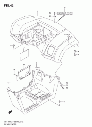 REAR FENDER (MODEL K3)