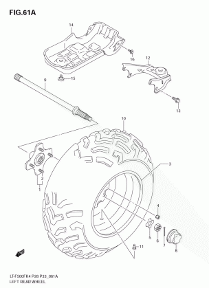 LEFT REAR WHEEL (MODEL K6 / K7)