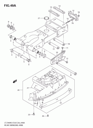 REAR SWINGING ARM (MODEL K3 F.NO.32113658~)