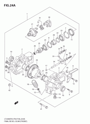 FINAL BEVEL GEAR (FRONT)(MODEL K4 / K5 / K6 F.NO.5SAAK46K3X102001~)