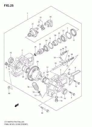 FINAL BEVEL GEAR (FRONT)(MODEL K3 / K4