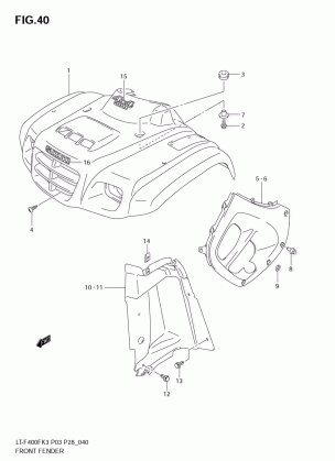 FRONT FENDER (MODEL K3)