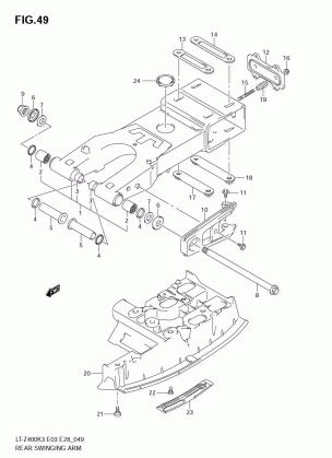 REAR SWINGING ARM (MODEL K3~F.NO.32113657)