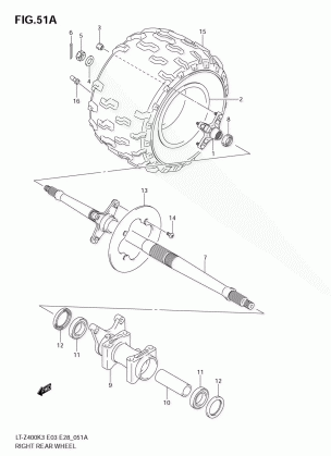 RIGHT REAR WHEEL (MODEL K4)