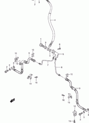 FRONT BRAKE HOSE (MODEL K2)