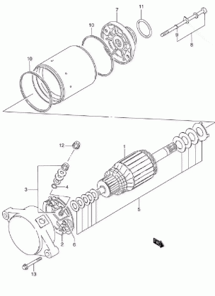 STARTING MOTOR (MODEL X)