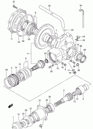 FINAL BEVEL GEAR (REAR)(MODEL K1)