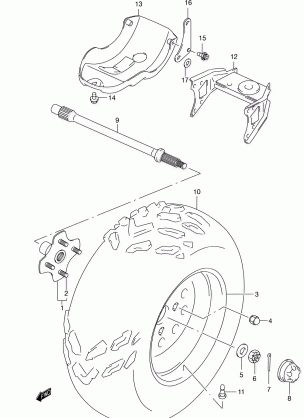 LEFT REAR WHEEL (MODEL Y)