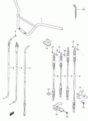 HANDLEBAR - CABLE (MODEL K1 / K2)