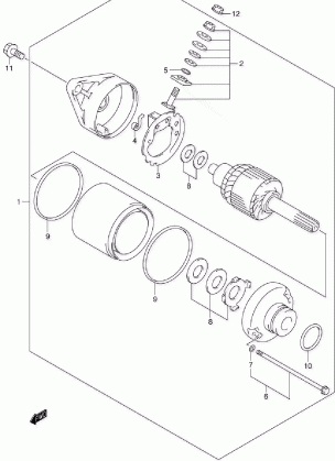 STARTING MOTOR (MODEL Y / K1 / K2)