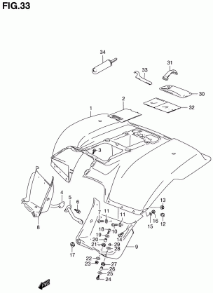 REAR FENDER (MODEL V / W / X / Y)