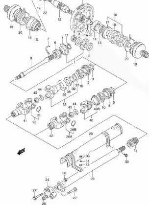 SECONDARY GEAR - PROPELLER SHAFT