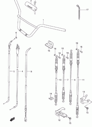 HANDLEBAR - CABLE (MODEL X / Y)