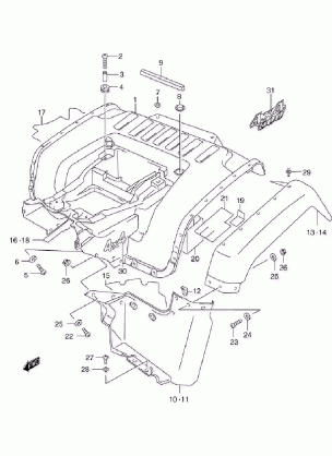 REAR FENDER (MODEL K1 / K2)