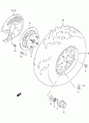 FRONT WHEEL (MODEL W / X)