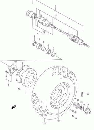 FRONT WHEEL (SEE NOTE)