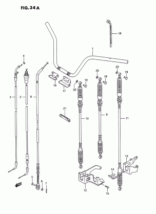 HANDLEBAR - CABLE (MODEL L / M / N / P / R / S / T)