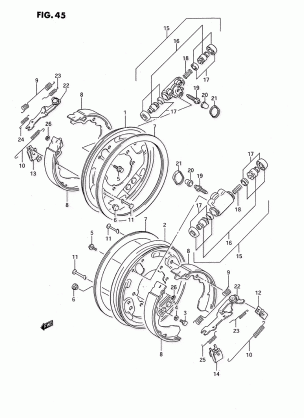 FRONT WHEEL BRAKE (MODEL J / K / L)