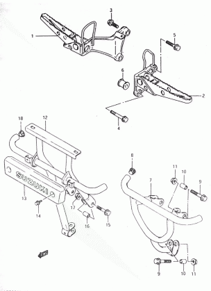 FOOTREST (MODEL K / L / M / N / P)