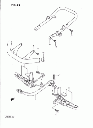 REAR BRAKE - FOOTREST