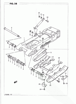 REAR SWINGING ARM (MODEL H)