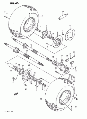 REAR WHEEL (MODEL H)