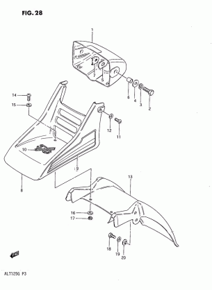 HEADLAMP HOUSING - FRONT FENDER (MODEL F)