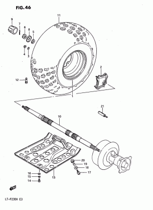 RIGHT REAR WHEEL - UNDER GUARD