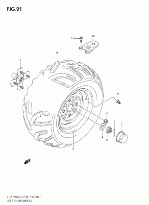 LEFT REAR WHEEL (LT-A750XL3 E33)