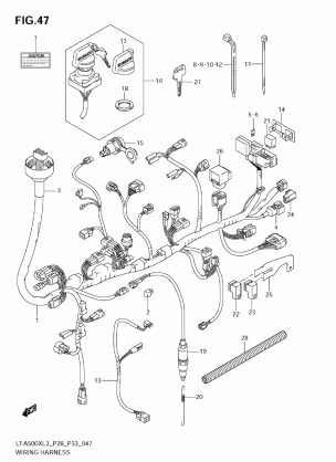 WIRING HARNESS (LT-A500XL3 E33)