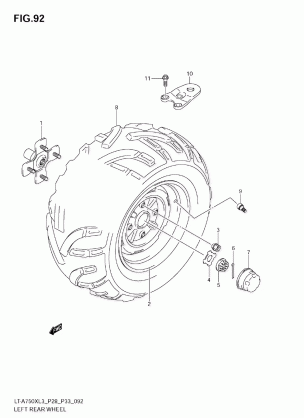 LEFT REAR WHEEL (LT-A750XZL3 E33)