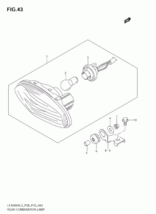 REAR COMBINATION LAMP (LT-A500XL3 E33)