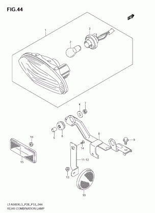 REAR COMBINATION LAMP (LT-A500XZL3 E28)