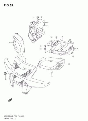FRONT GRILLE (LT-A750XZL3 E33)