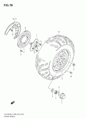 FRONT WHEEL (LT-A750XL3 E28)