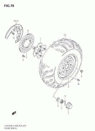 FRONT WHEEL (LT-A750XL3 E33)