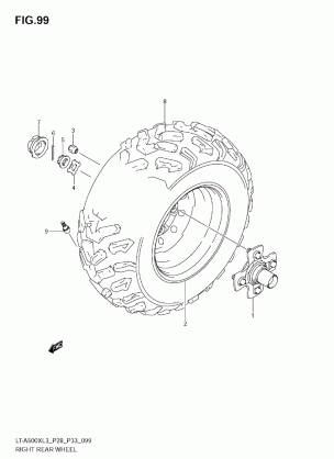 RIGHT REAR WHEEL (LT-A500XL3 E33)