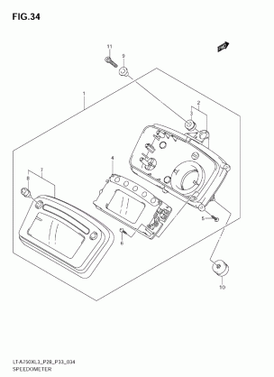 SPEEDOMETER (LT-A750XL3 E28)