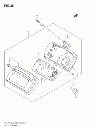 SPEEDOMETER (LT-A750XL3 E33)