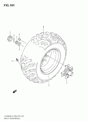 RIGHT REAR WHEEL (LT-A500XZL3 E33)